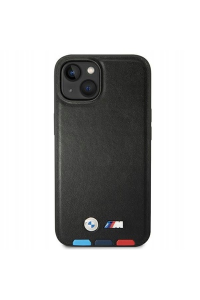 NO BRAND Husă din piele pentru iPhone 14 Plus, cu sigla BMW, tricoloră