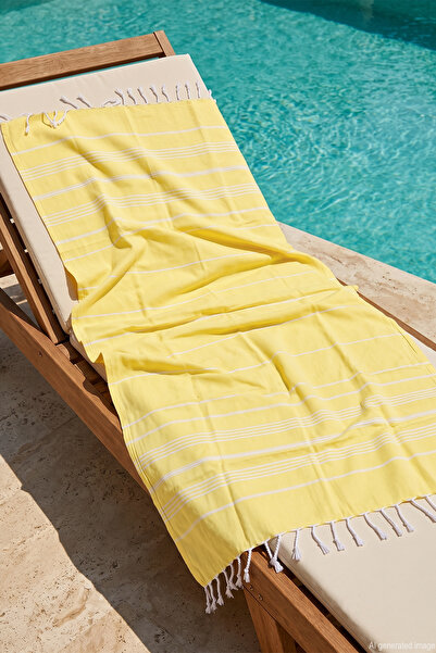 REMSA 100% Cotton Striped Patterned Beach Towel Hammam Sauna Sea Towel Peshte...