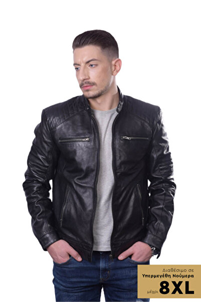 THEODOROU LEATHERS ΜΑΥΡΟ ΑΝΔΡΙΚΟ ΔΕΡΜΑΤΙΝΟ ΜΠΟΥΦΑΝ TLM0006