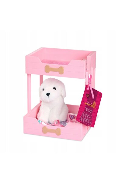 NO BRAND Cățeluș de pluș și accesorii roz pentru pat supraetajat Puppy Dreams...