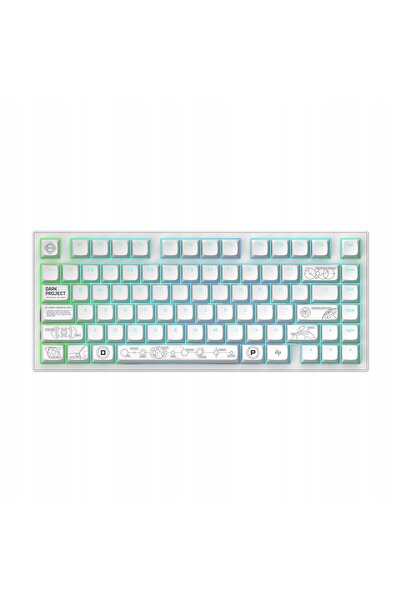 NO BRAND Tastatură wireless Dark Project ALU Terra Nova Albă Wireless