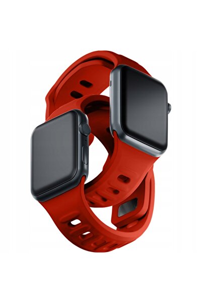 3MK Curea de ceas din silicon roșie pentru Apple Watch 38/40/41mm