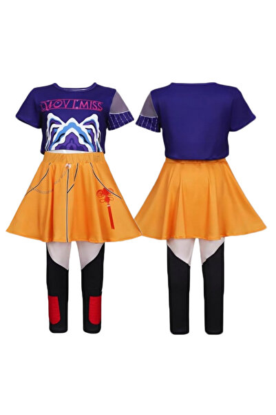 NO BRAND MIRA COSTUME 122/128 cm Vânătorii de Demoni Mărimea L FUSTĂ TRICOU C...