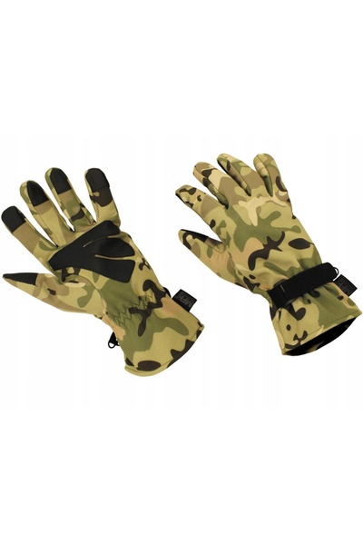 NO BRAND Mănuși tactice softshell, camuflaj, impermeabile, compatibile cu ecr...