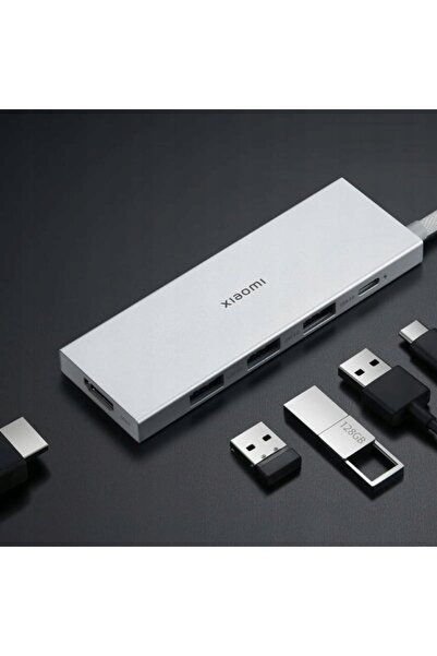 Xiaomi Hub 5 în 1 USB-C, 3 porturi USB 3.0, 1 port USB-C PD 100W, 1 port HDMI...