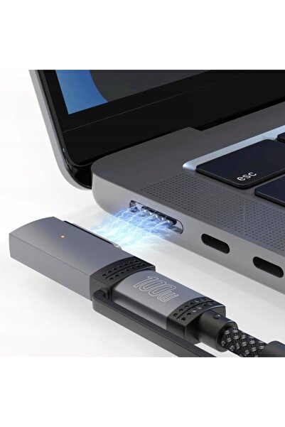 NO BRAND Cablu USB-C 4smarts Explorer ComboCord 100W 2m cu adaptor MagSafe negru