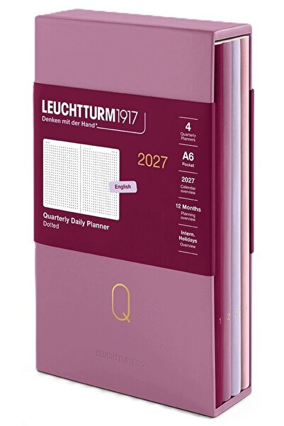 NO BRAND Agendă zilnică A6 trimestrială Leuchtturm1917, 4 bucăți 2027