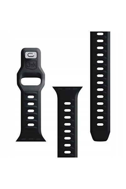 3MK Curea de ceas din silicon neagră pentru Apple Watch 38/40/41mm