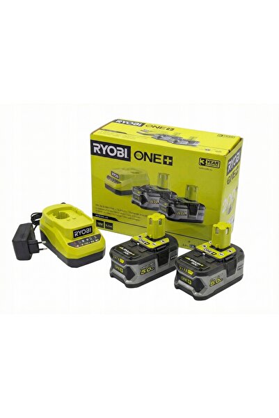 Ryobi Kit pachet de baterii ONE+: 2x Baterie de 5.0Ah + Încărcător RC18120A