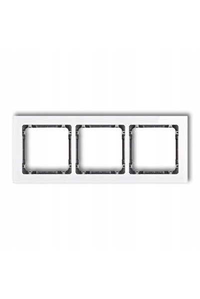 NO BRAND Cadru triplu alb/grafit 0-11-DRS-3 DECO KARLIK