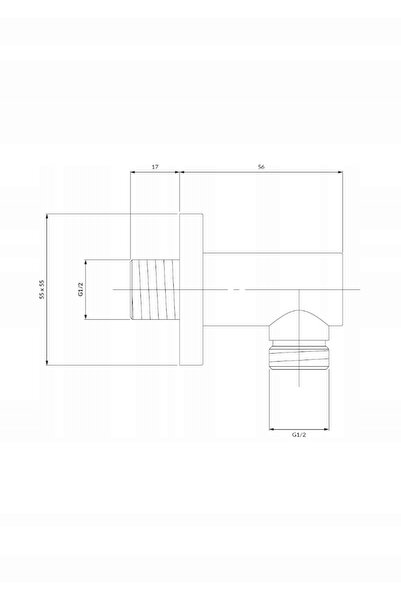 Omnires Conector unghiular alamă periată S008BSB
