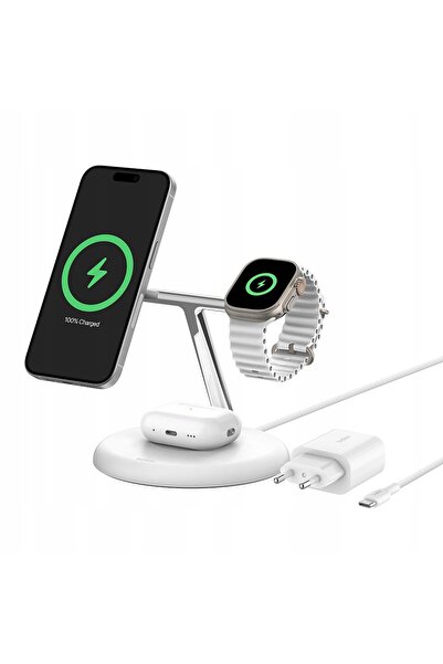 NO BRAND Belkin BOOST CHARGE PRO MagSafe 3-în-1 Încărcător prin inducție iPho...