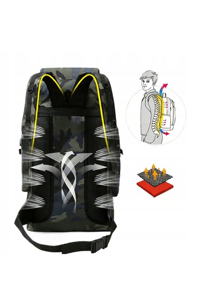 NO BRAND Rucsac tactic militar de 80L Rucsacuri militare mari de drumeție Ruc...