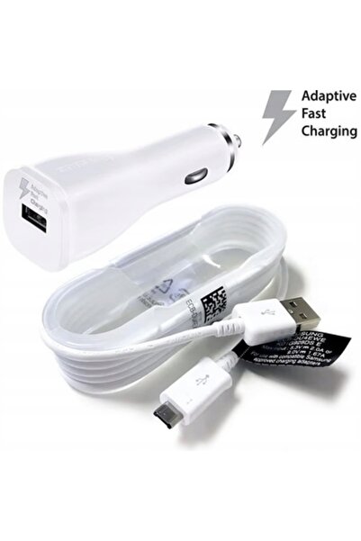 Samsung Încărcător auto microUSB original 15W alb