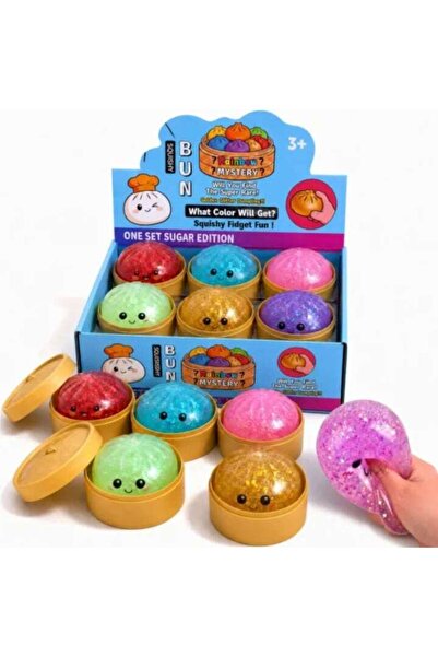 OEM Squishy Dumpling cu sclipici, Jucărie antistres Kawaii cu sclipici, Squis...