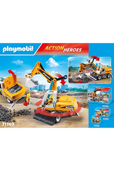 Playmobil ACTION HEROES 71749 EXCAVATOR MARE, jucărie pentru copii de la 4 an...