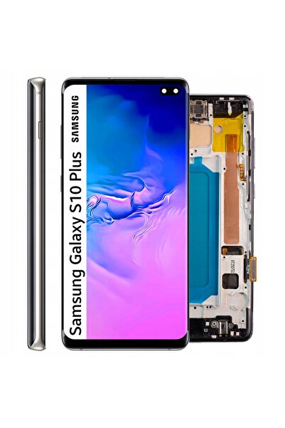 NO BRAND Display pentru Samsung Galaxy S10 Plus ecran LCD cu ramă Incell Negru
