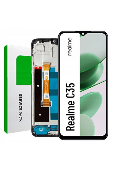 NO BRAND Display LCD pentru Realme C35, Ecran IPS, Ramă, Original Zila