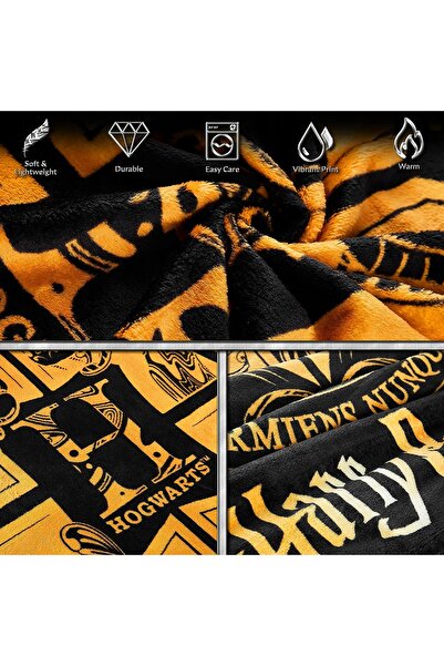 NO BRAND Pătură din fleece, de aruncat peste pat, cu motiv Harry Potter și Ho...