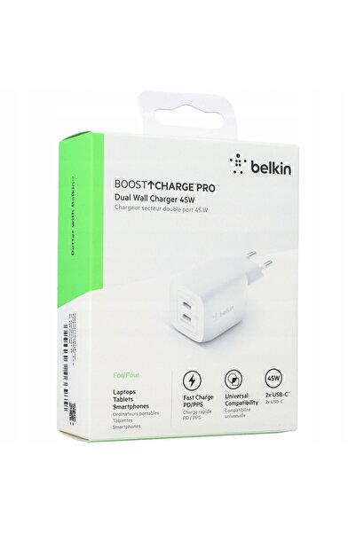 NO BRAND Încărcător de perete Belkin Boost 45W, 2x USB-C GaN PPS PD 3.0 3A