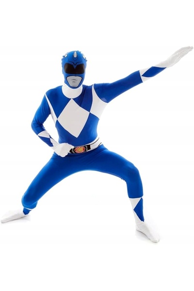 NO BRAND Costum Power Ranger albastru pentru adulți