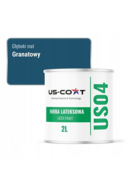 NO BRAND Vopsea latex de perete albastru marin H0508 2L mat intens pentru per...