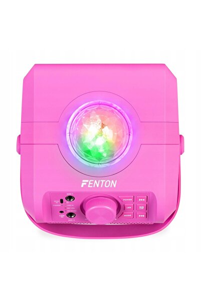 NO BRAND Karaoke Bluetooth cu difuzor și două microfoane Fenton, roz