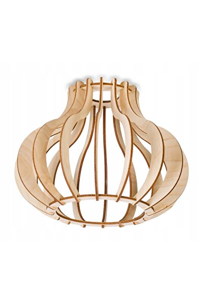 NO BRAND Lampadar tip loft cu LED E27, fix, drept, cu abajur din lemn de 100cm