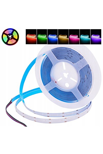 NO BRAND KIT Bandă LED 5m 12V RGB COB 70W + 20 Telecomenzi RF + Sursă de alim...
