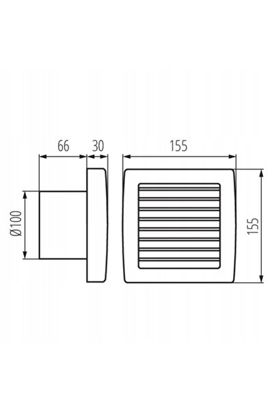 KANLUX Ventilator de perete cu obturator automat MOC 19W 100 mm Alb