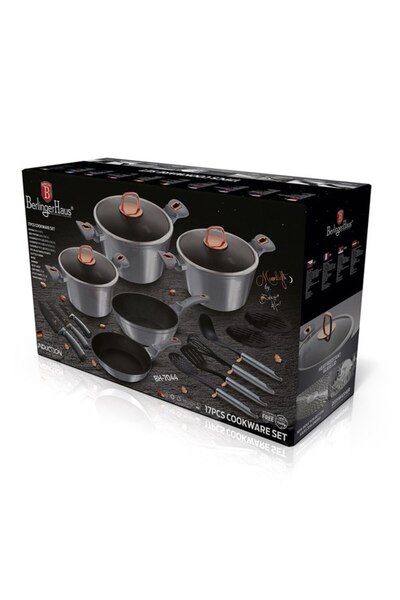 Berlinger Haus SET COMPLET DE OALE POTS 17EL. Garnitură de gătit cu inducție ...