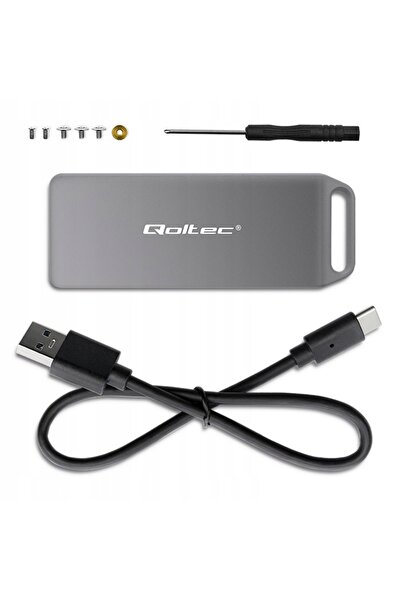 Qoltec Mini Carcasă din Aluminiu M.2 NVMe PCIe USB 3.1 Gen2 10Gb/s 2TB