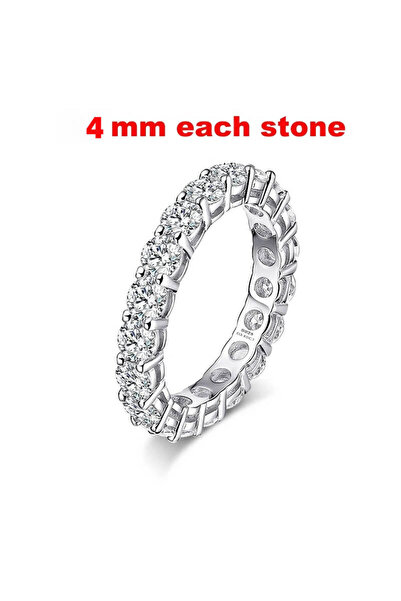 Choice18 6 4mm TY 2-5mm Full Moissanite For Women Sparkling Wedding Eternity ...