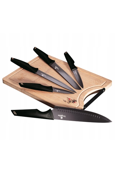 Berlinger Haus SET 5 CUȚITE DE BUCĂTĂRIE CU TĂBĂCĂLĂ BH-2708