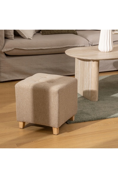 Atmosphera Puf matlasat pătrat pentru living, taburet, 35 x 35 cm