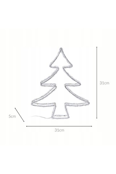 Home Styling Collection Figurină decorativă LED brad de Crăciun din plastic 3...
