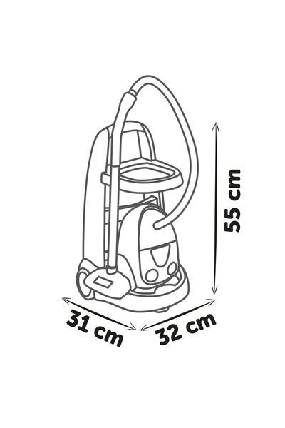 Smoby ROWENTA SET Cărucior de curățenie cu aspirator și accesorii