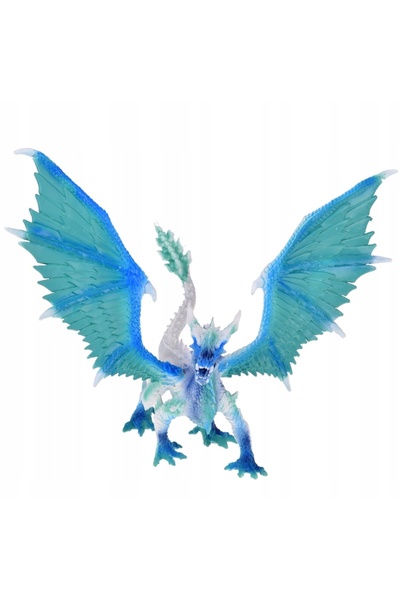 Jokomisiada Figurină Dragon de Gheață albastru-alb cu aripi mobile ZA5017