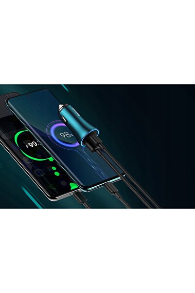 Baseus ÎNCĂRCĂTOR AUTO USB USB-C PENTRU TELEFON TABLETĂ 60W RAPID