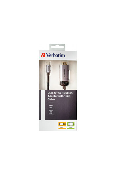 Verbatim ADAPTOR CONVERTOR USB-C LA HDMI 4K PENTRU LAPTOP TV 1.5M