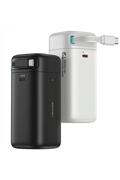 Usams POWERBANK 18000MAH PD 45W ÎNCĂRCARE RAPIDĂ SERIA XMF + CABLU USB-C NEGRU
