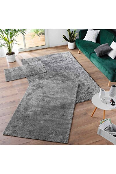 Douceur D'INTERIEUR Covor clasic shaggy gri, dreptunghiular, 60 x 110 cm, pen...