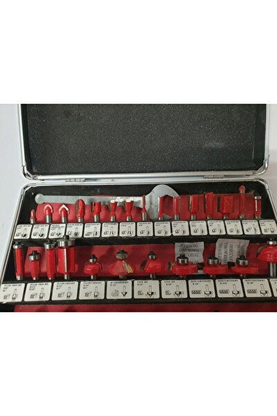 Kraft&dele Set complet de freze pentru prelucrarea lemnului, cu inserții, 35 ...