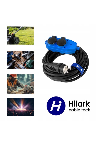 NO BRAND Cablu prelungitor din cauciuc h07rnf onpd 3x2,5 40m SPLITTER 4x230v ...