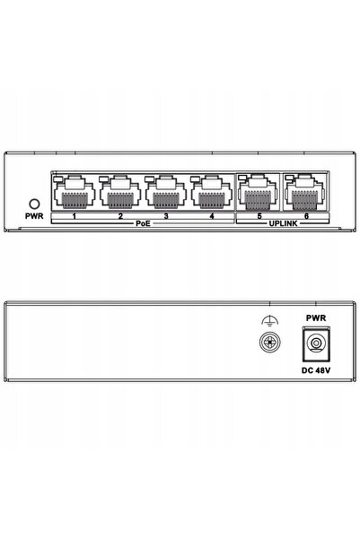 Hikvision Switch PoE DS-XS0106-P 4x PoE + 2x Uplink 45W pentru camere IP
