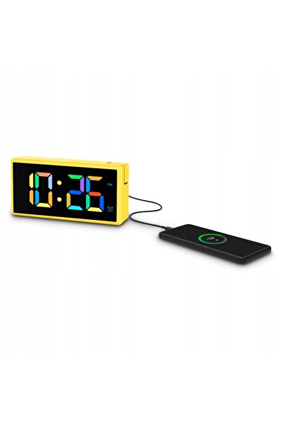 Hama Ceas deșteptător electronic Ibiza, galben, digital, cu calendar, ușor de...