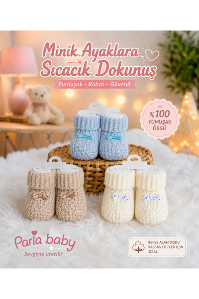 ELITE by Seba Trikolu 3 Pcs Baby Booties 0/6 Months