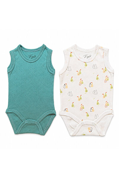 FYB Baby Boy 2-Piece 100% Cotton Sleeveless Openwork Bodysuit Set Patterned a...