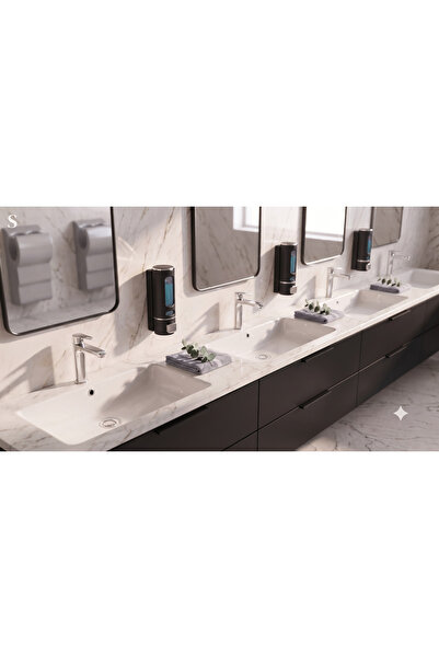 DLN SHOP 3 ADET SİYAH Mutfak Banyo Duşakabin Üstü Duvara Monte Sıvı Sabunluk ...