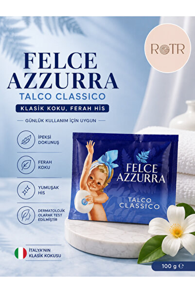 Felce Azzurra Talco Classico Vücut Pudrası 100 g | Klasik İtalyan Kokulu Talk...